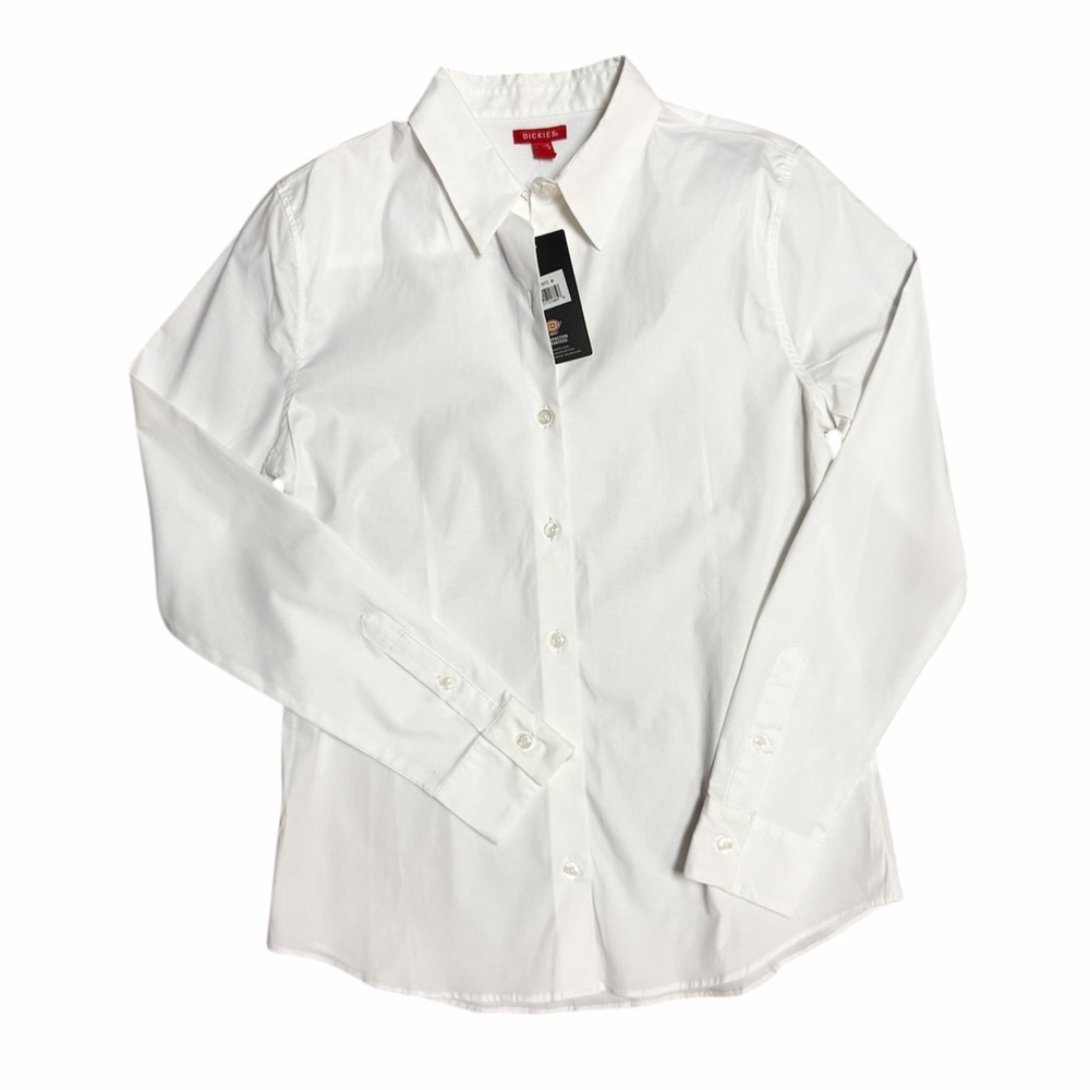 Dickies Women’s White Button-Down Work Shirt